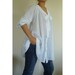 MADE TO ORDER... Chinese Silk Off-White (Cream) Oversize / Plus Size / Maternity Top 3X-4X