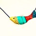 Silk fish pendant necklace jewelry, textile pendant, textile necklace, fabric pendant, fabric necklace, eco friendly, soft jewelry, green