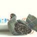 GREEN HEN, Folk Art, Textile Ornament, Kitchen Decoration, Green Linen, Gift Idea