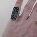 Vintage Sterling Shadow Box Abstract Ring Size Small 6
