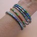 Vintage Cloisonne Bangle Bracelet Set - 5 Bracelets