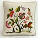 Vintage Crewel Pillow - Wool on Linen