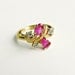 Vintage Avon Ring - Faux Ruby & Rhinestone - Royal Radiance 1970s - size 5-7 expandable gold tone band