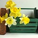 Vintage Wooden Basket - Green Wood Tote - Home Decor