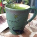 J.R.R. Tolkien "Never laugh at live dragons" hand painted, vivid green quote mug with dragon - The Hobbit