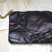 RESERVED FOR ELIZABETH - Midnight Blue to Black Leather Clutch