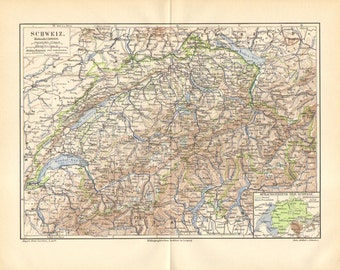 1905 Antique Dated City Map Of Turin Italy By Cabinetoftreasures