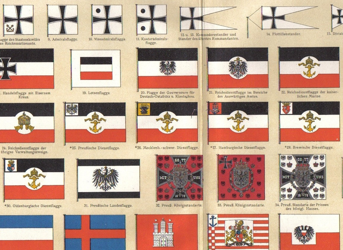 1902 Flags of the German Empire National by CabinetOfTreasures