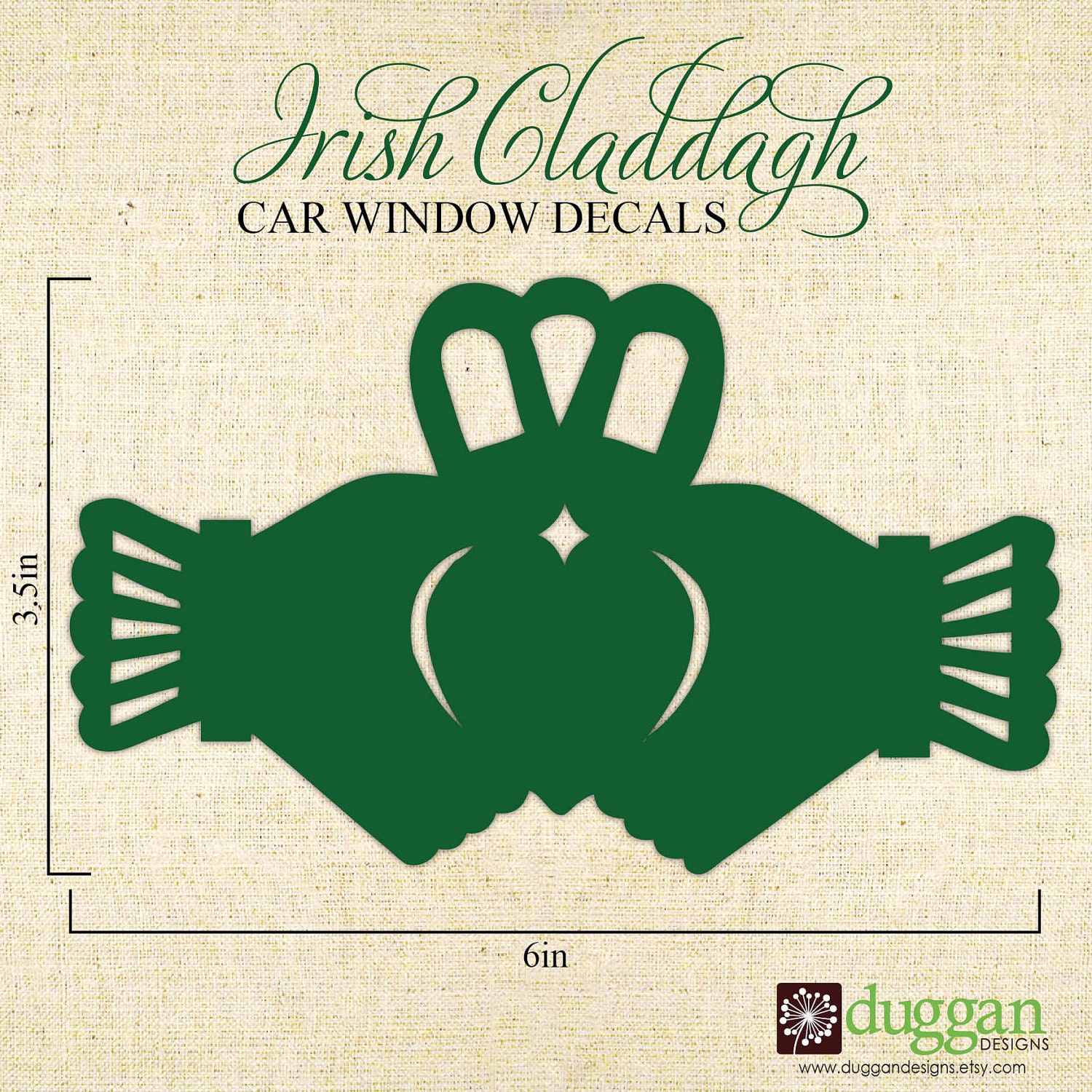 Irish Claddagh Car Window Decal