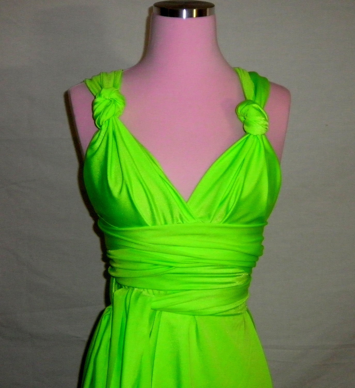Neon Green Convertible Dress...Bridesmaids Date Night by StaysiLee