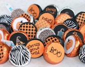 Ghouls Gone Wild Halloween Animal Print Hershey Kisses Stickers Collage DIY Printable File INSTANT DOWNLOAD Il_170x135