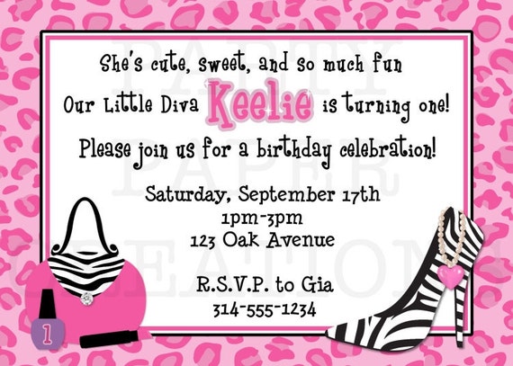 Diva Party Invitations 8