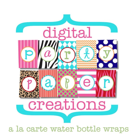 Bubble Bottle Printable Wrappers A La Carte from Party Paper Creations Shop Il_570xn