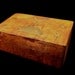 Hand Carved Wooden Box with Metal Inlay