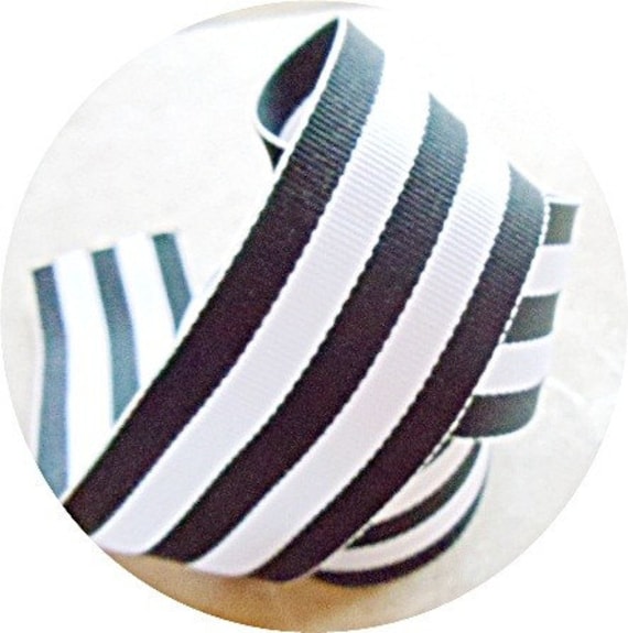 classic black and white striped 1 5 grosgrain by ribbonrevelry classic black and white striped 1 5 grosgrain by ribbonrevelry