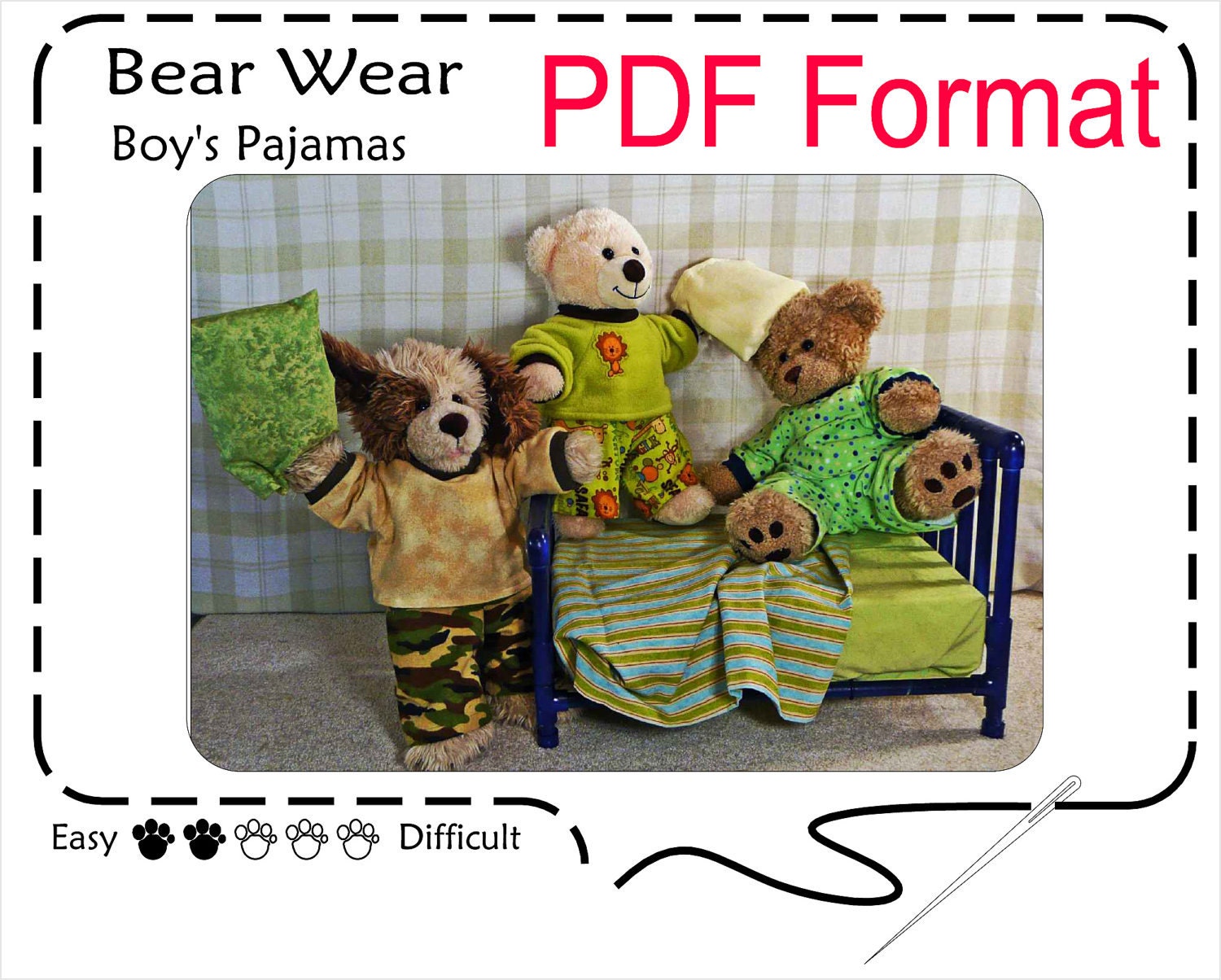 build a bear pajama pattern