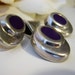 Taxco Modernist Sterling Pendant & Earrings with Sugilite Signed