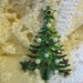 Vintage Mylu Christmas Tree Pin Signed