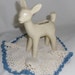Vintage Brush Pottery Matte White Deer Planter 1950s