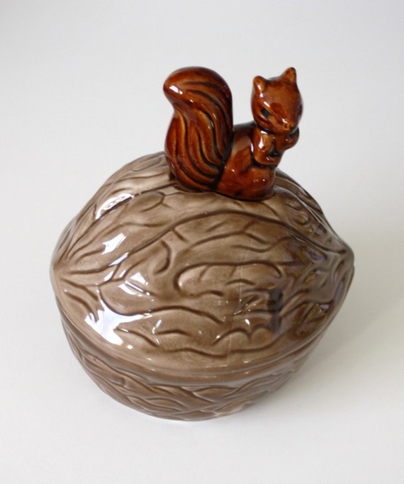 Vintage Ceramic Nut Dish with Squirrel on Etsy
