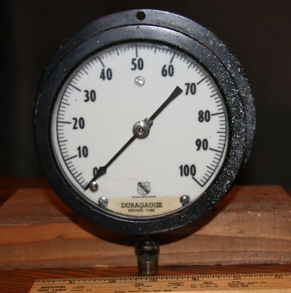 1950s Large Dial air Pressure Gauge Indicator quality by stannous