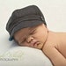Kim Only Newsboy Cap Upcycled Baby Toddler Boy Hat / Photo Prop