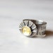 Inspirational Quote Ring, Sterling Silver, Yellow Beryl, Golden Sun Sunrise Sunny - The Before the Dawn Ring