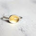 Ring, sterling silver, yellow, yellow beryl, everyday, minimal, stackable, stacking ring, summer - The Tiny Blessing Ring