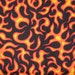 Flames on black 1 yard cotton fabric