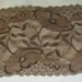 Floral Wide Stretch Lace - Brown - Width 7"