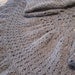 REDUCED Crochet Gray Ruffled Circle Sweater or Shrug, Three Quarter Dolman Sleeves, Size M-L