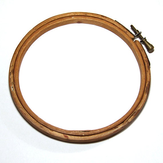 Jesse C. Mault hoop vintage wood 5 inch by mamamotherlode on etsy