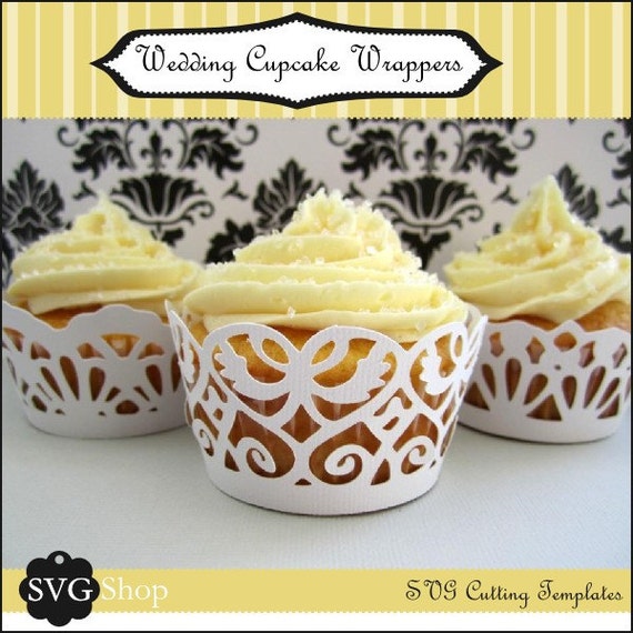 Download Items similar to Wedding Cupcake Wrappers SVG Files ...