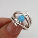 Hadar Jewelry Handcrafted Israel Art Sterling Silver Opal Ring size 6