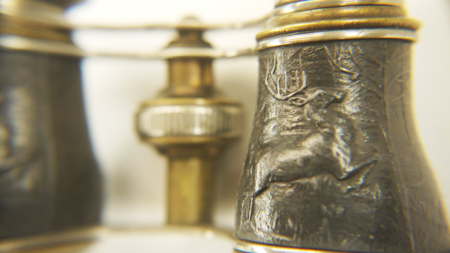 Deer Hunt Scene Opera Glasses Chevalier France 1890s Victorian