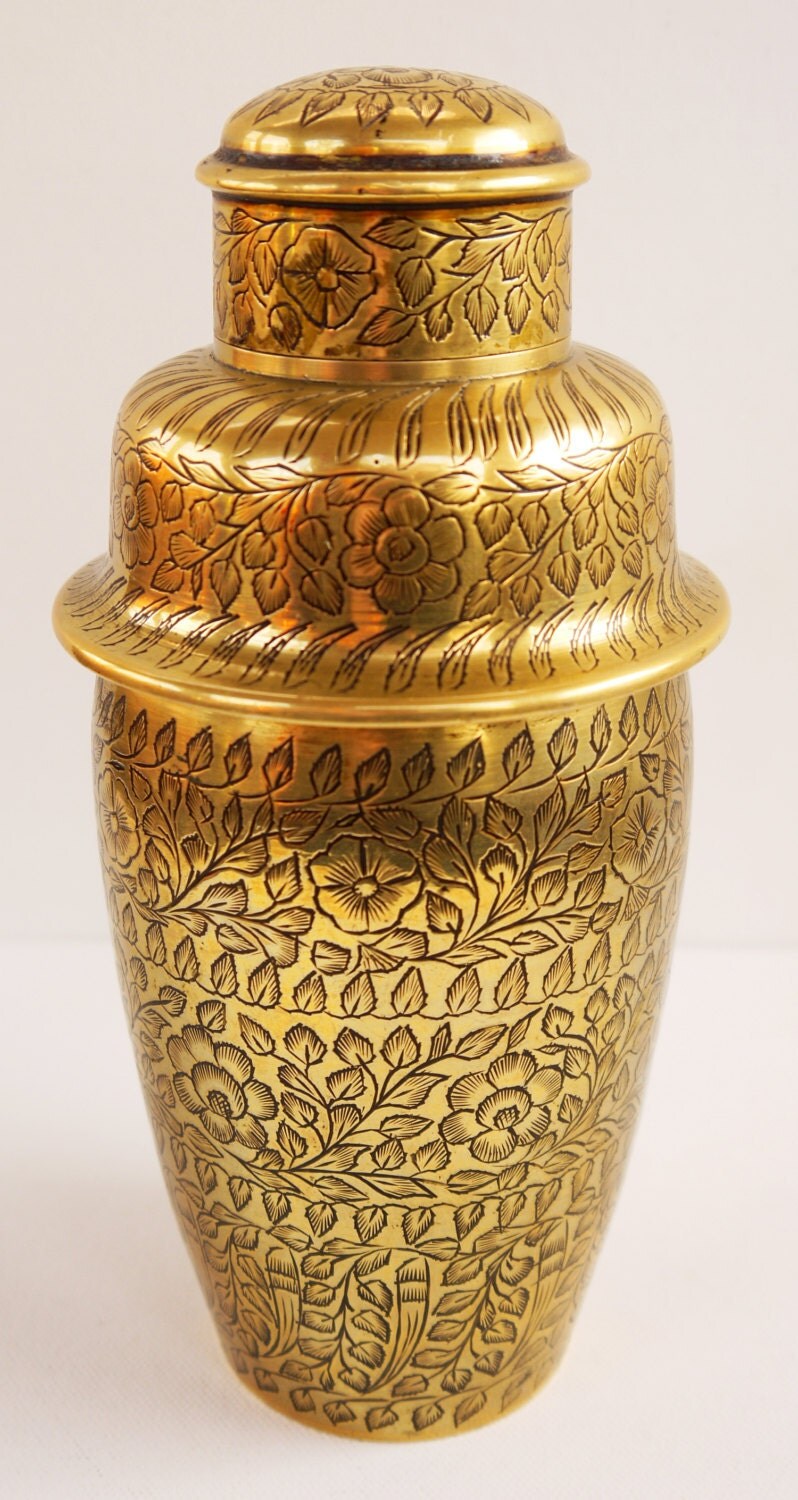 Etsy Vintage Cocktail Shaker 1930 British Raj India
