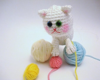 Pattern, Amigurumi Pattern, Amigurumi Cat Pattern, Crochet Kitten, Amigurumi Crochet Kitty Pattern, Tutorial
