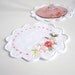 Hand Stitched Embroidery Coasters, 100% Cotton Coasters, Home decor, Set of 2, Valentine day gifts, Red