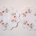 Hand Stitched Embroidery Coasters, 100% Cotton Coasters, Home decor, Set of 2, Valentine day gifts, Rose