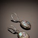 Reserved - Paua Shell and Sterling Silver Leverback Earrings - Gems of the Sea - Sale
