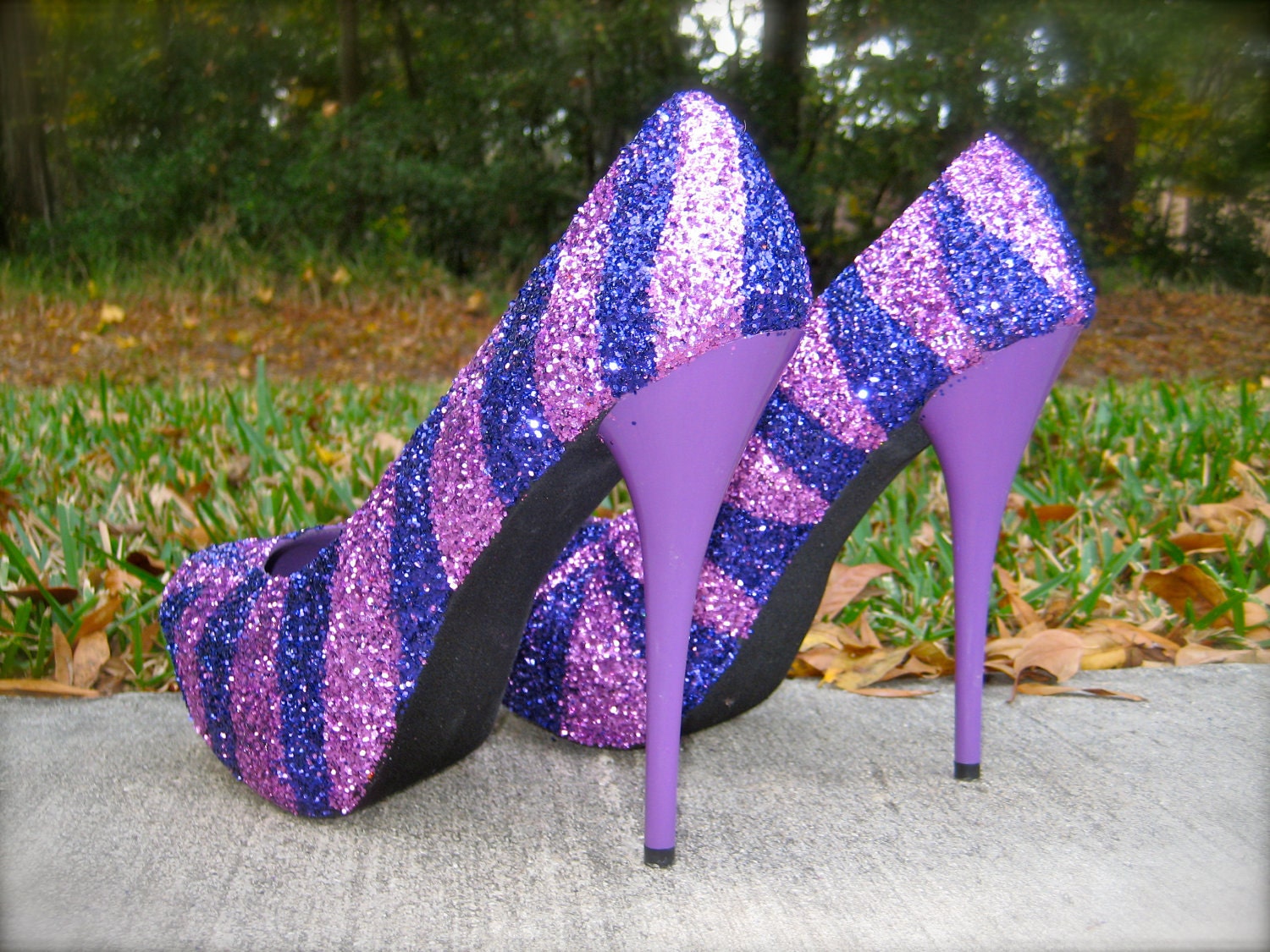 Pink & Purple Glitter Heels