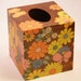 Vintage Tissue Box Cover, 1970s, Handmade