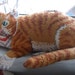 Tabby Cat Pillow Needlepoint Shelf Sitter