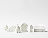 6 clay countryside houses architecture set