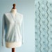 Vintage pastel bue cardigan sweater / buttoned / long sleeves / medium