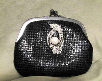 Rhinestone and Faux Pearl Wedding Bag Clutch Formal Wear rescued