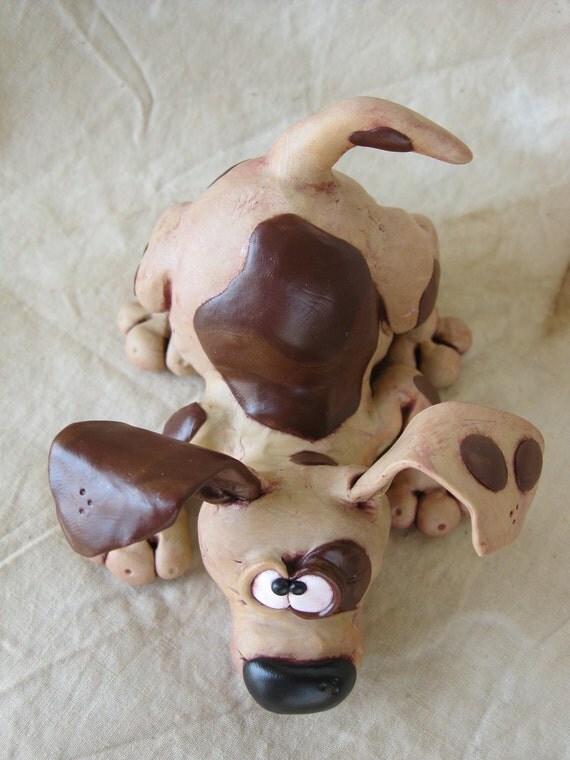 Dog Polymer Clay Sculpture Spot