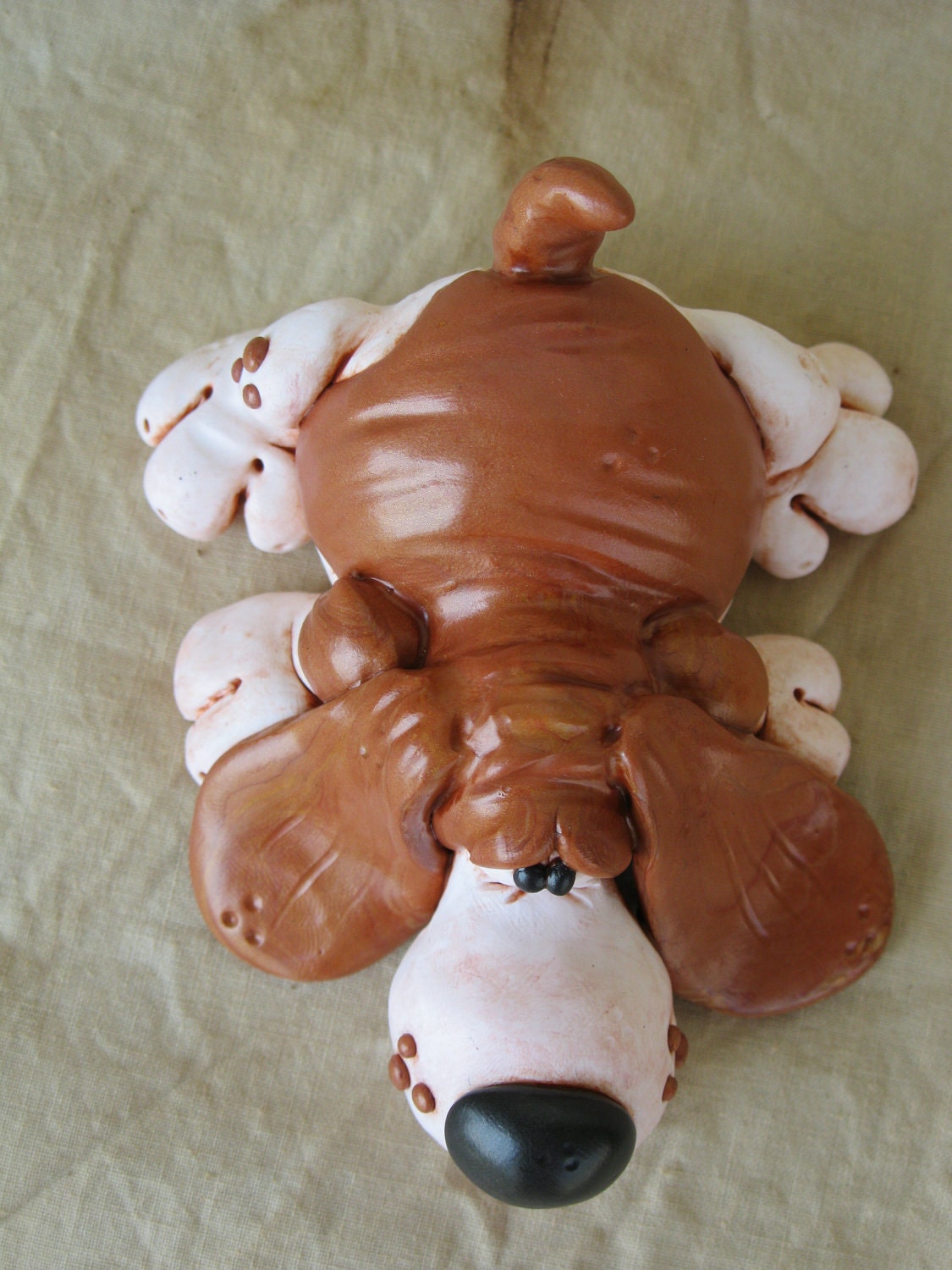 Hound dog Polymer clay Sculpture