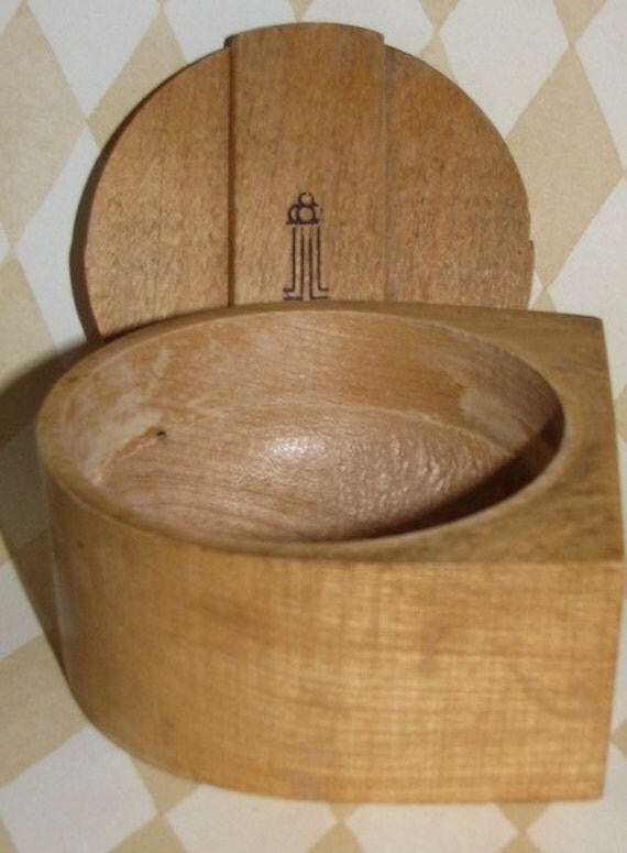 Lentheric Wooden Shaving Soap Bowl with lid