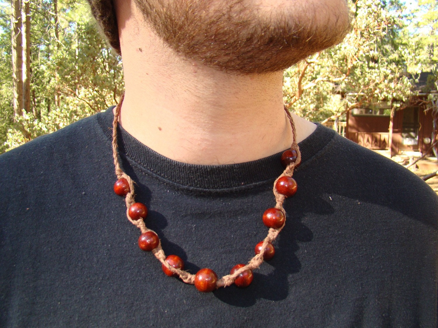 Hippie HEMP Necklace Men's OR Women's Adjustable